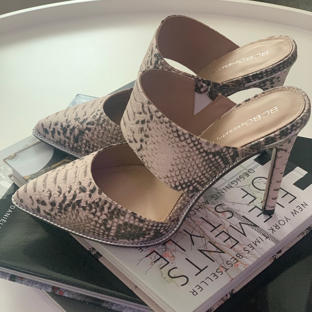 BCBGeneration Slip On Snake Shoes
